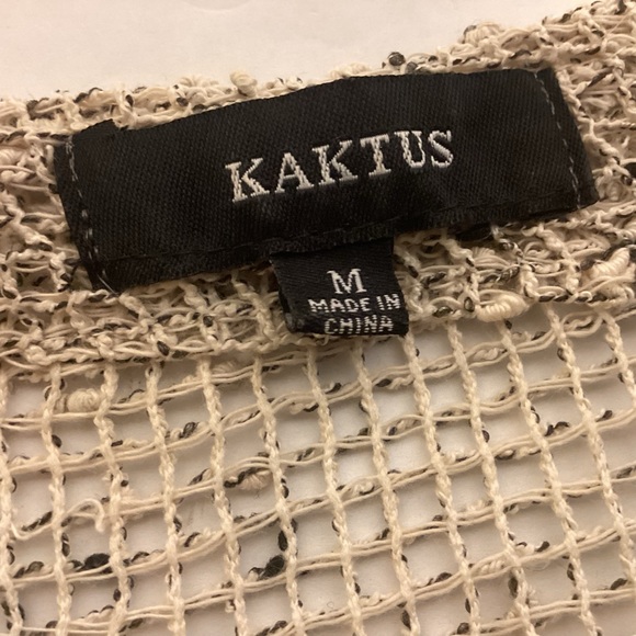 Kaktus Open weave 2 button jacket over shirt Womens medium - Picture 7 of 9